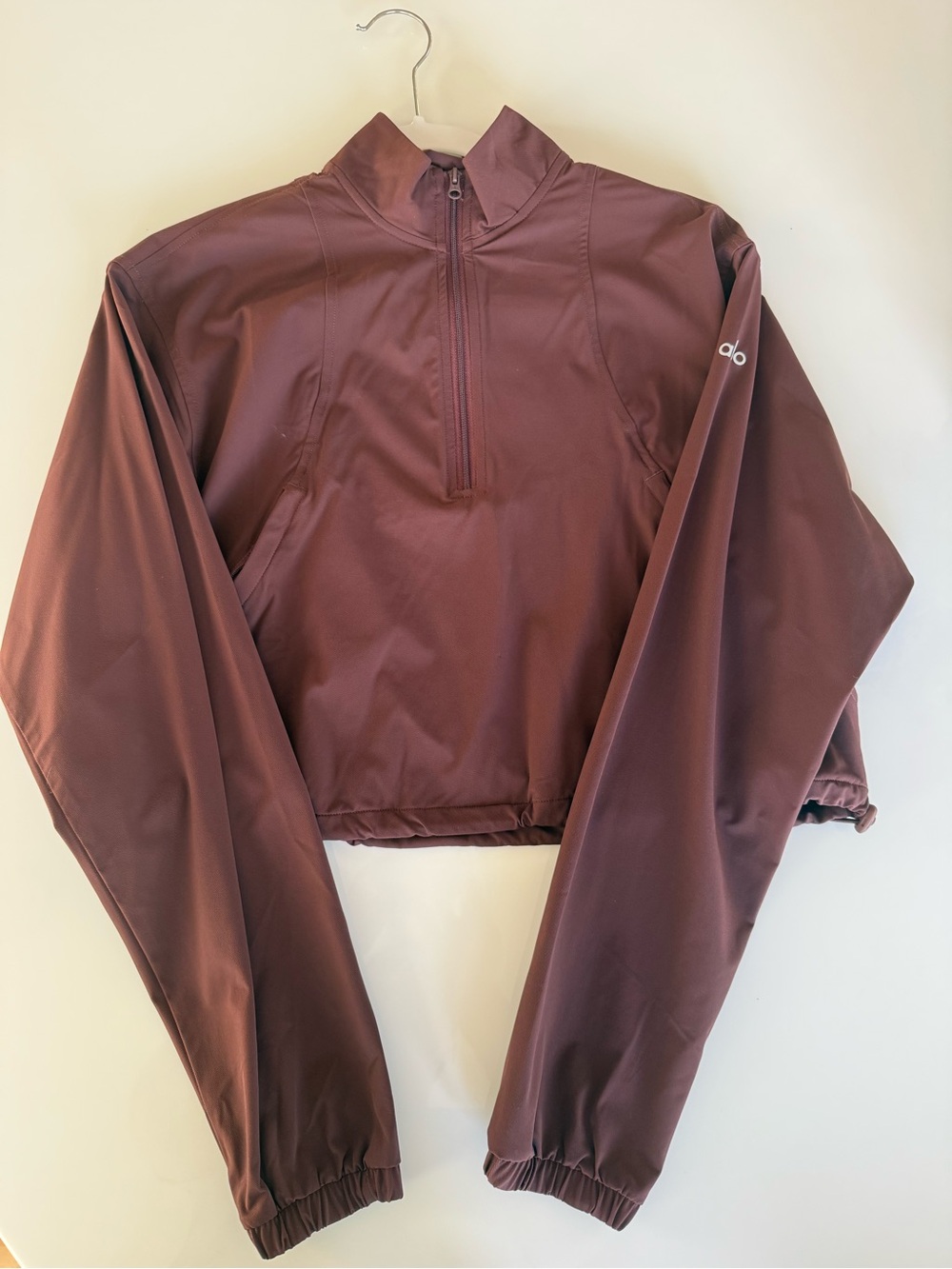 ALO Yoga Women’s Half-Zip Pullover Jacket in Deep Burgundy - XS